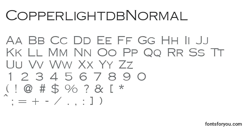 Шрифт CopperlightdbNormal – алфавит, цифры, специальные символы
