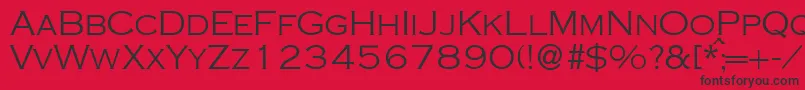 フォントCopperlightdbNormal – 赤い背景に黒い文字