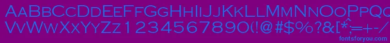 CopperlightdbNormal Font – Blue Fonts on Purple Background