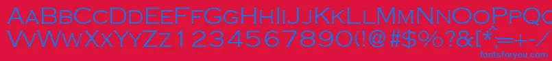 CopperlightdbNormal Font – Blue Fonts on Red Background