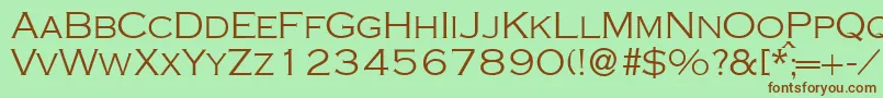 Шрифт CopperlightdbNormal – коричневые шрифты на зелёном фоне
