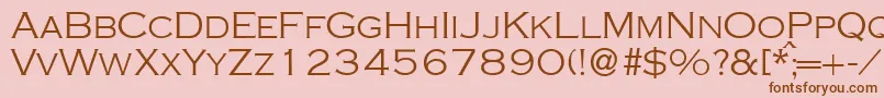 CopperlightdbNormal Font – Brown Fonts on Pink Background