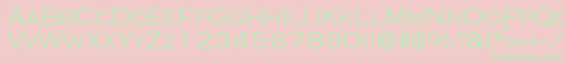 CopperlightdbNormal Font – Green Fonts on Pink Background