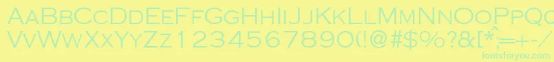CopperlightdbNormal Font – Green Fonts on Yellow Background