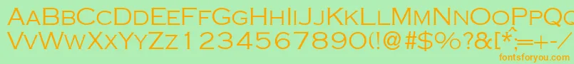 CopperlightdbNormal Font – Orange Fonts on Green Background