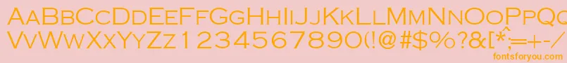 CopperlightdbNormal Font – Orange Fonts on Pink Background