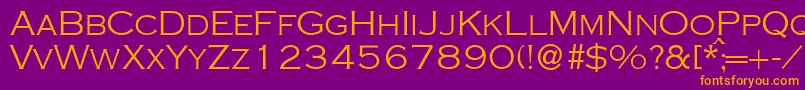 CopperlightdbNormal Font – Orange Fonts on Purple Background