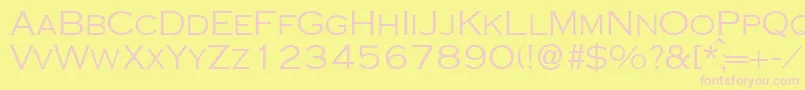 CopperlightdbNormal Font – Pink Fonts on Yellow Background