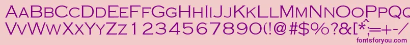 CopperlightdbNormal Font – Purple Fonts on Pink Background