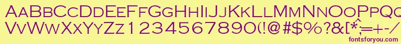 CopperlightdbNormal Font – Purple Fonts on Yellow Background