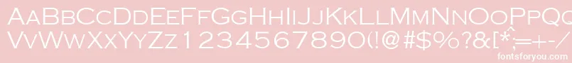 CopperlightdbNormal Font – White Fonts on Pink Background