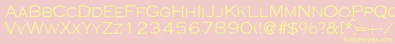 CopperlightdbNormal Font – Yellow Fonts on Pink Background
