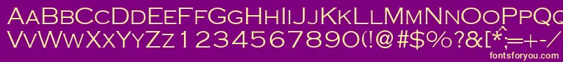 Шрифт CopperlightdbNormal – жёлтые шрифты на фиолетовом фоне