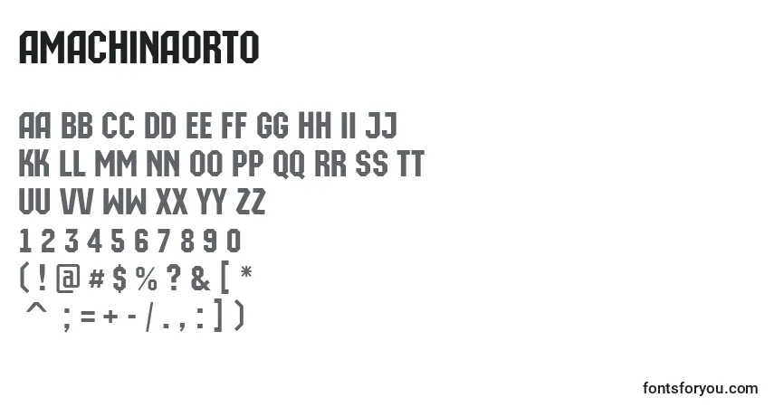 Шрифт AMachinaorto – алфавит, цифры, специальные символы