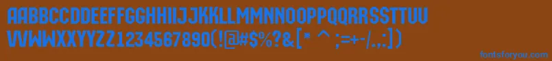 AMachinaorto Font – Blue Fonts on Brown Background