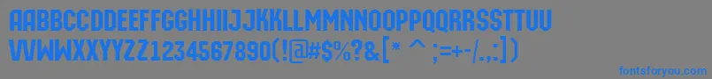 AMachinaorto Font – Blue Fonts on Gray Background