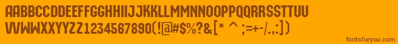 AMachinaorto Font – Brown Fonts on Orange Background