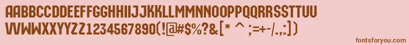 AMachinaorto Font – Brown Fonts on Pink Background