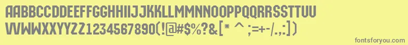 AMachinaorto Font – Gray Fonts on Yellow Background