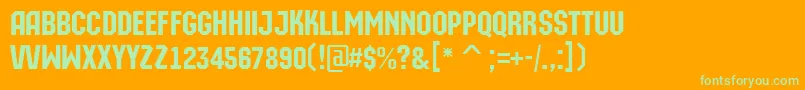 AMachinaorto Font – Green Fonts on Orange Background