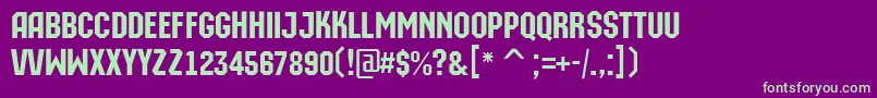 AMachinaorto Font – Green Fonts on Purple Background