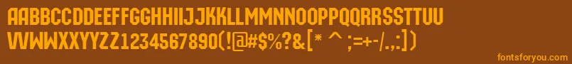 AMachinaorto Font – Orange Fonts on Brown Background