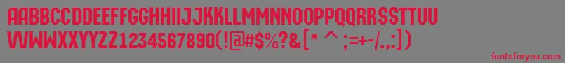 AMachinaorto Font – Red Fonts on Gray Background