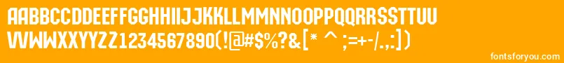 フォントAMachinaorto – オレンジの背景に白い文字