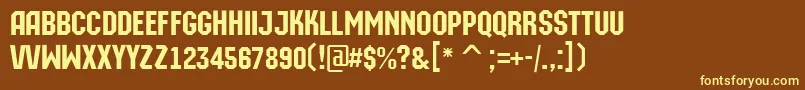 AMachinaorto Font – Yellow Fonts on Brown Background