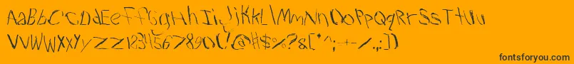 Trav2 Font – Black Fonts on Orange Background