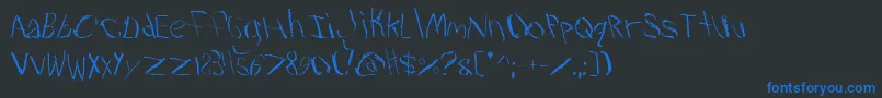 Trav2 Font – Blue Fonts on Black Background