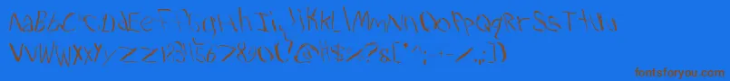 fuente Trav2 – Fuentes Marrones Sobre Fondo Azul