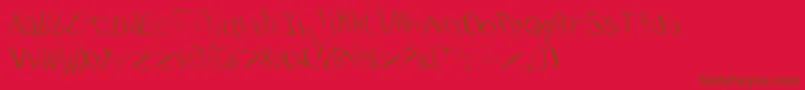 Police Trav2 – polices brunes sur fond rouge