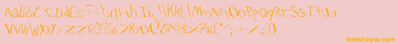 Trav2 Font – Orange Fonts on Pink Background