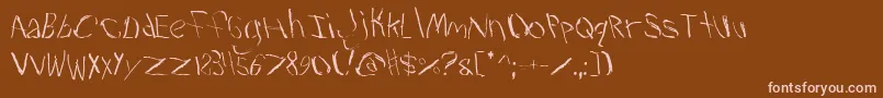 Trav2 Font – Pink Fonts on Brown Background