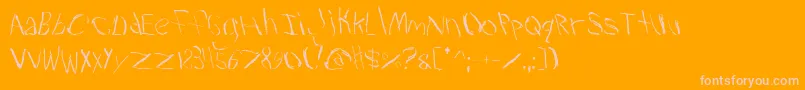 Trav2 Font – Pink Fonts on Orange Background