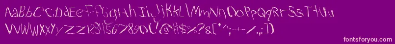 Trav2 Font – Pink Fonts on Purple Background