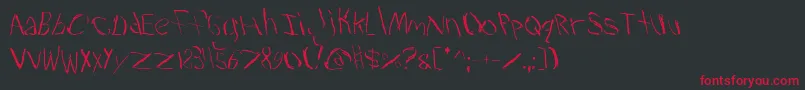 Trav2 Font – Red Fonts on Black Background
