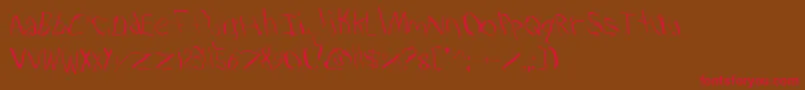 Trav2 Font – Red Fonts on Brown Background