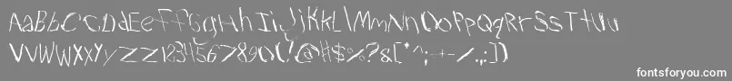Trav2 Font – White Fonts on Gray Background