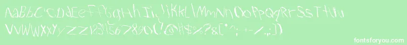 Trav2 Font – White Fonts on Green Background