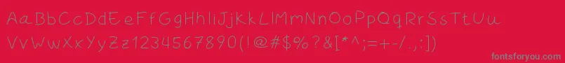 Rodrix Font – Gray Fonts on Red Background
