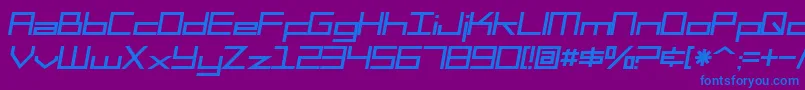 Шрифт SfSquareHeadItalic – синие шрифты на фиолетовом фоне