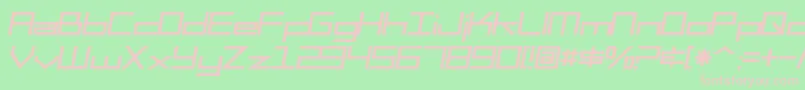 フォントSfSquareHeadItalic – 緑の背景にピンクのフォント