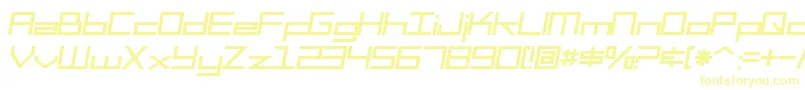 Шрифт SfSquareHeadItalic – жёлтые шрифты