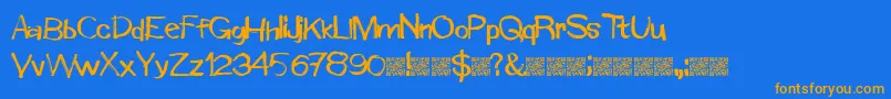 Windowmarkers Font – Orange Fonts on Blue Background