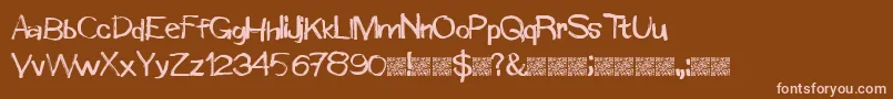 Windowmarkers Font – Pink Fonts on Brown Background
