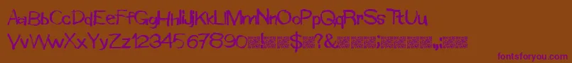 Windowmarkers Font – Purple Fonts on Brown Background