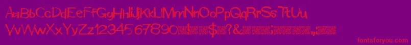 Windowmarkers Font – Red Fonts on Purple Background