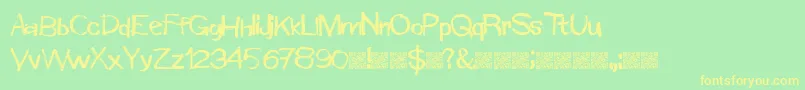 Windowmarkers Font – Yellow Fonts on Green Background